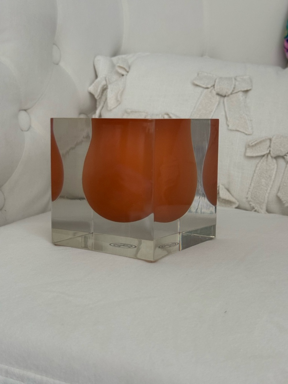 Jonathan Adler Bel Air Mini Scoop Vase Orange - Picture 4 of 7